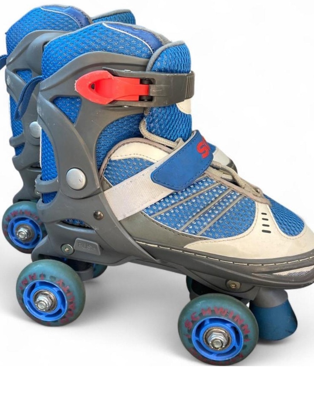 Schwinn Blue and Gray Kids Quad Roller Skates